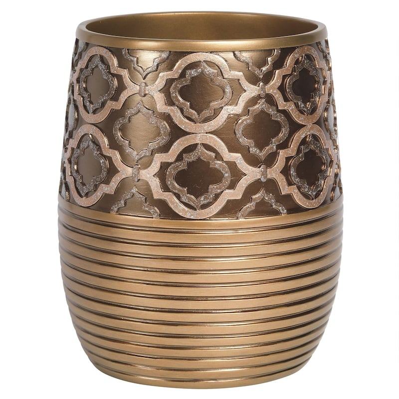 Gold Medallion Bath Accessory Set or Separates