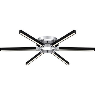 Zealand Integrated LED Polished Chrome Semi-Flush Mount with CCT Switch