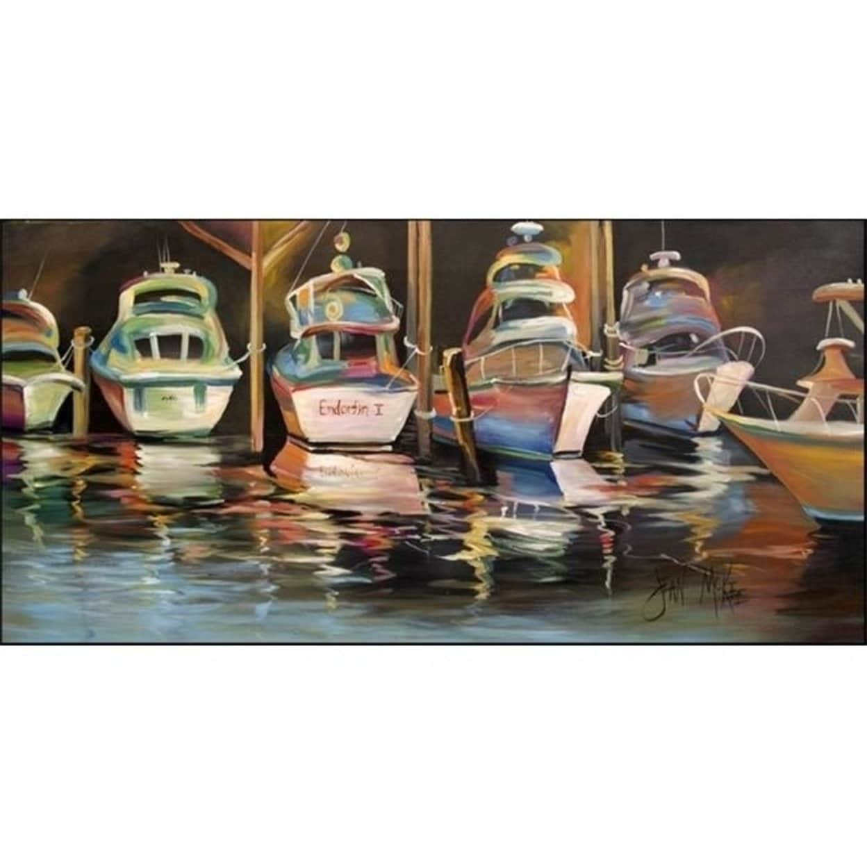 Carolines Treasures Jmk1325hrm2858 Deep Sea Fishing Boats Sea Chase Indoor Outdoor Runner Mat 28 X 58 In