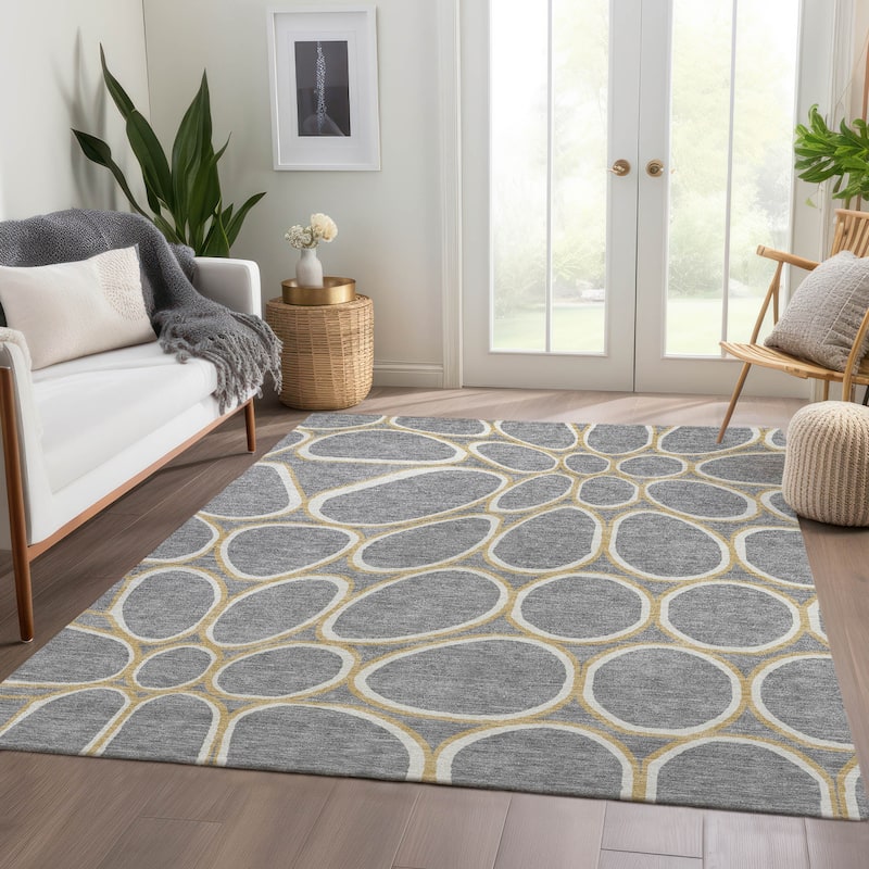 Premium Washable Super Soft Contemporary Bubble Mayfield Rug