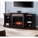 preview thumbnail 3 of 10, SEI Furniture Hay River Black Electric Fireplace with Bookcases