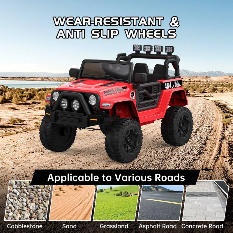 Electric Off-Road Kids Ride-On Car with Parent Remote Control