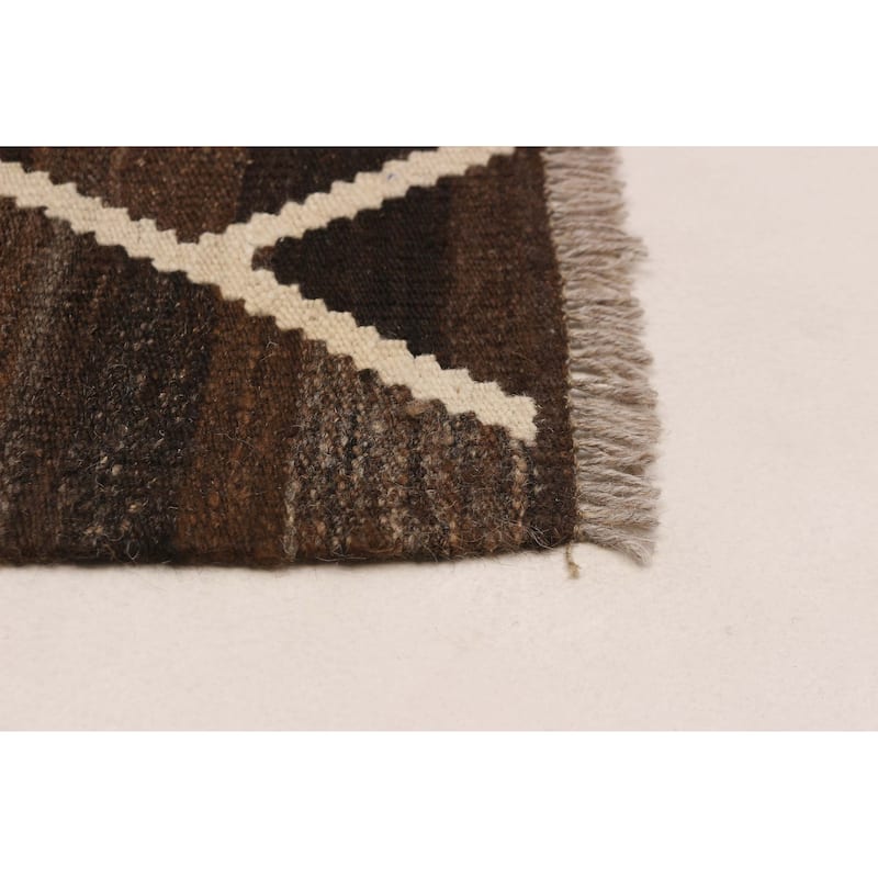 Sivas Brown Kilim 4'8" x 6'3" - 4'8 x 6'3