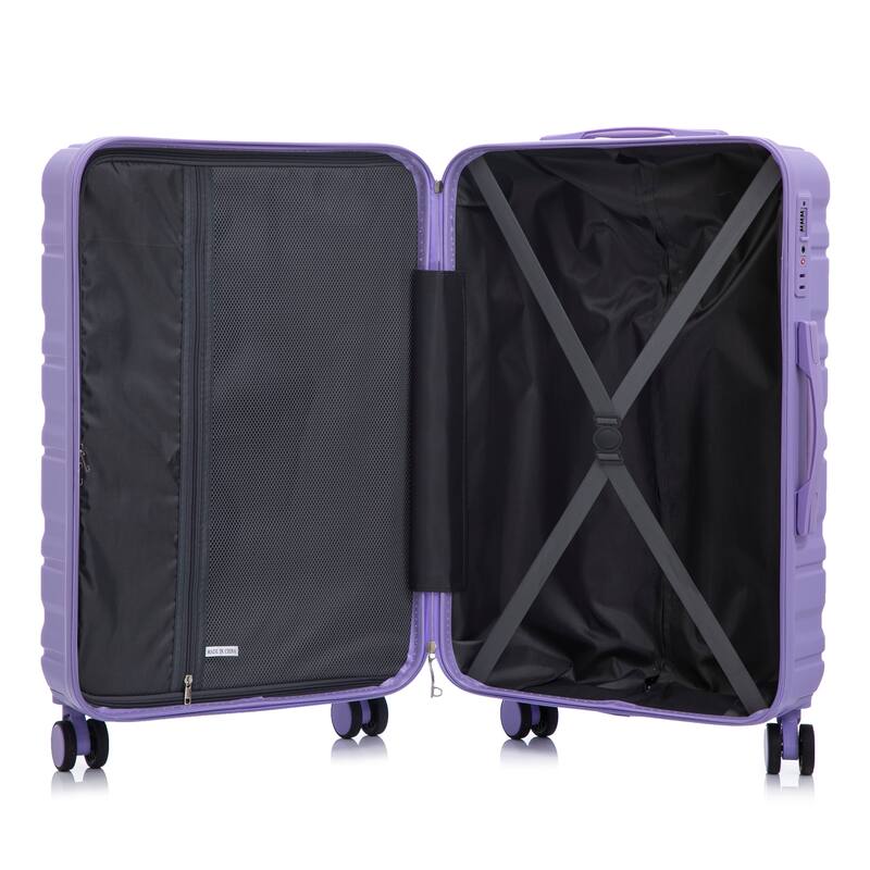 3 Piece Luggage Set Carry on Suitcase with ABS hardshell, Spinner Wheels & TSA Combination Lock