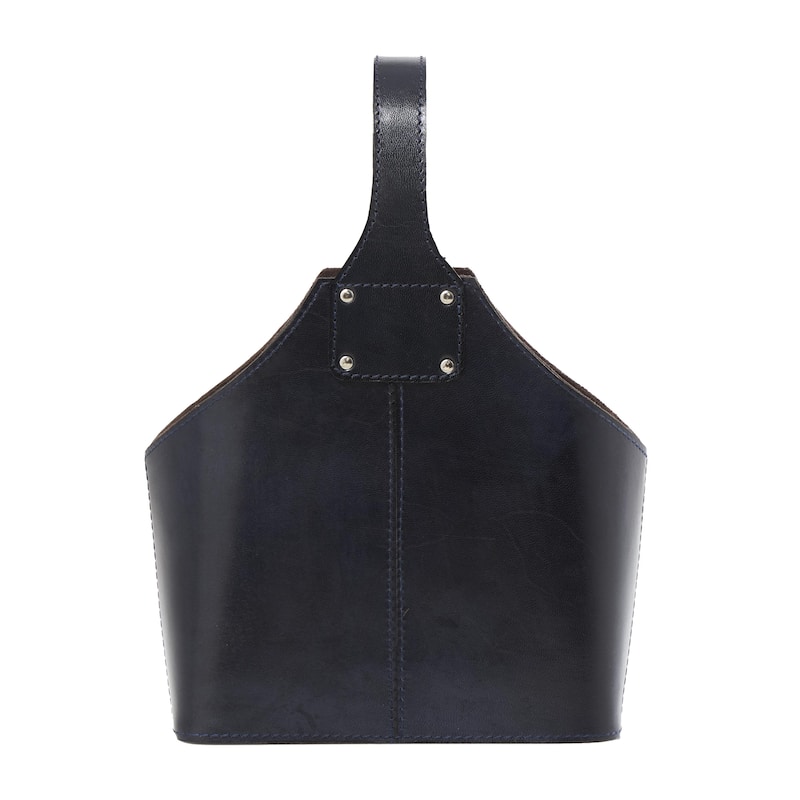 Leather Handmade 2 Bottle Kitchen Wine Holder with Carrying Handle