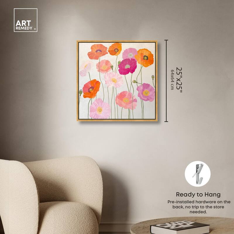 Sunset Poppy Chorus II Canvas by Art Remedy