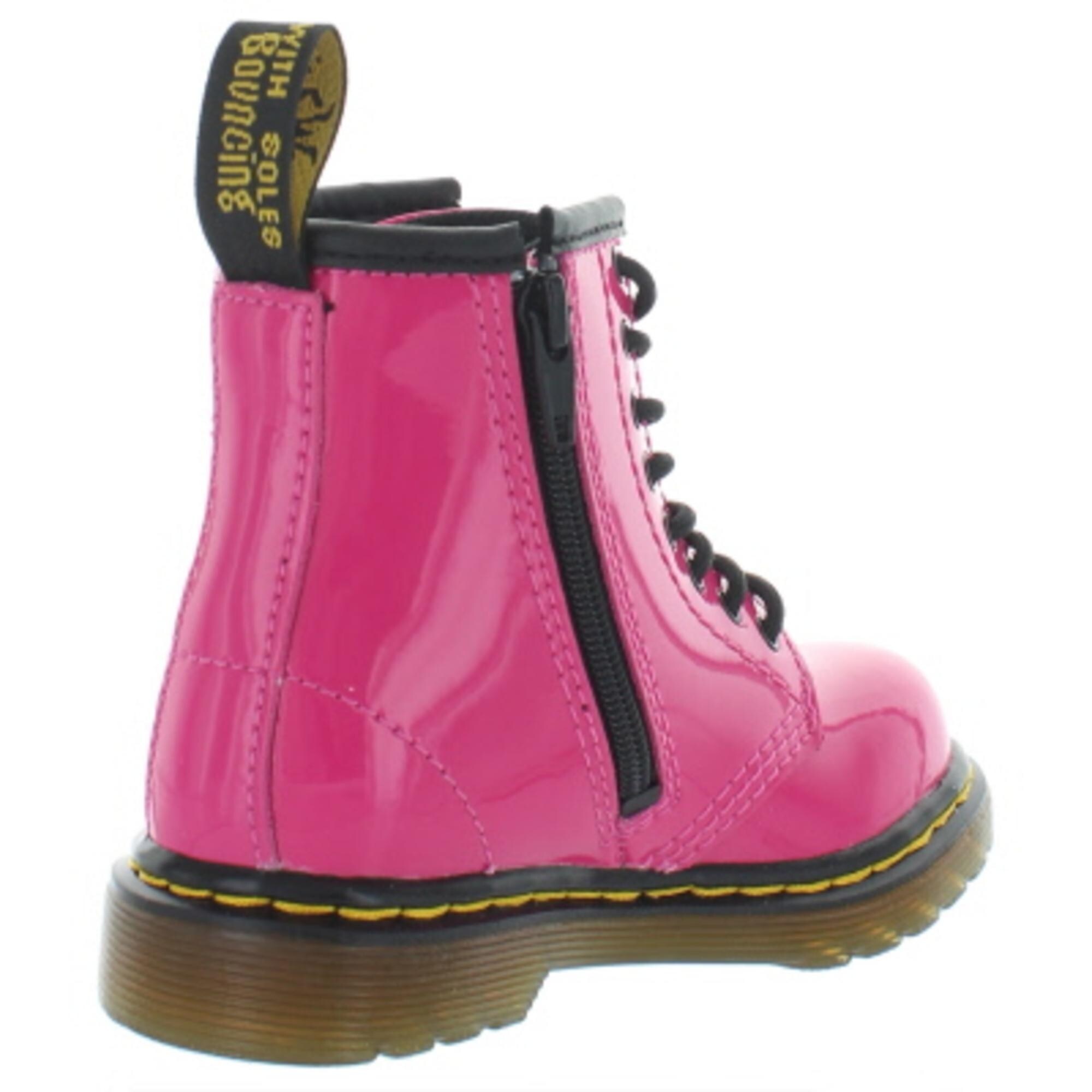 girls pink lace up boots