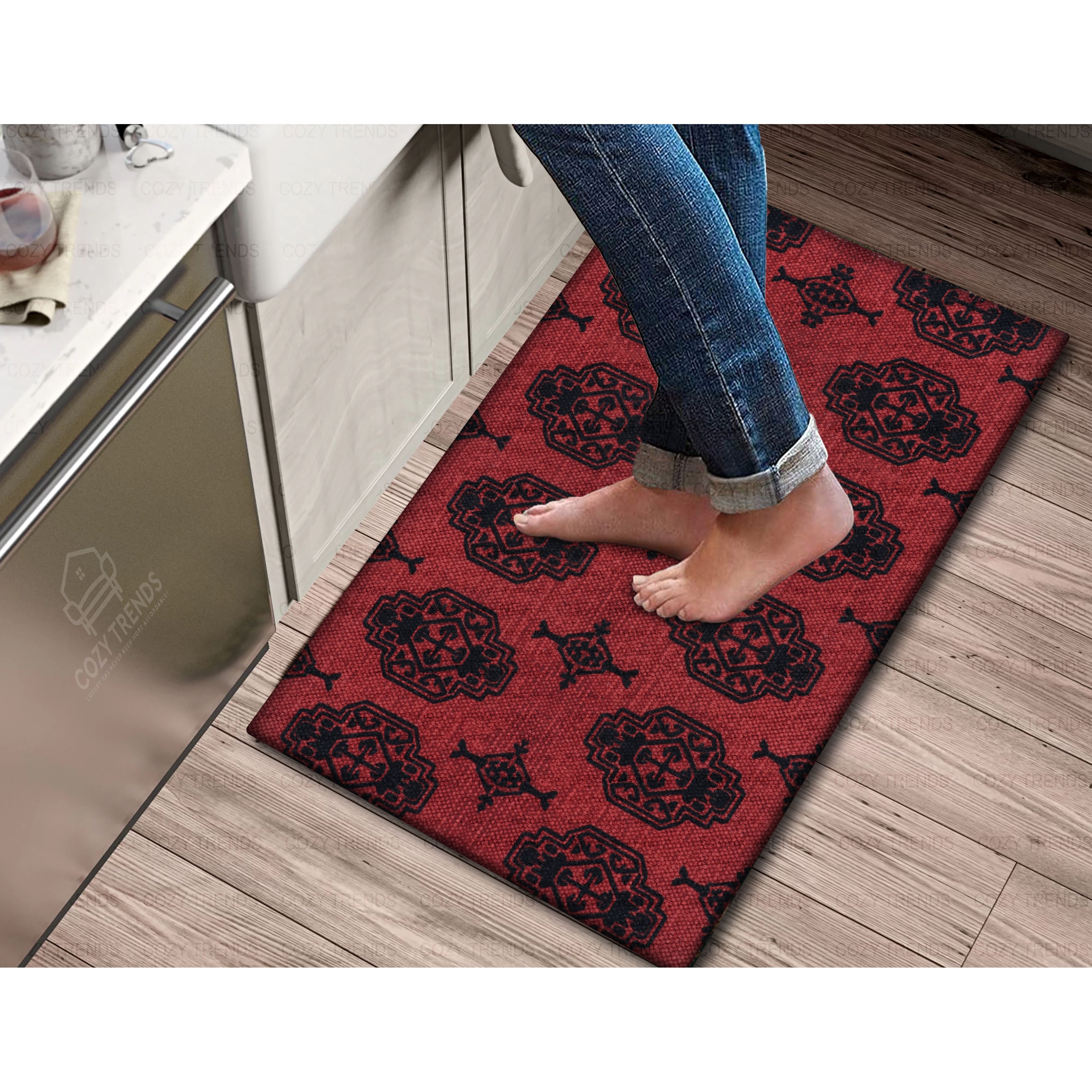 Anti Fatigue Kitchen Mats for Floor 2 Piece Set Memory Foam Cushioned Rugs  SALE