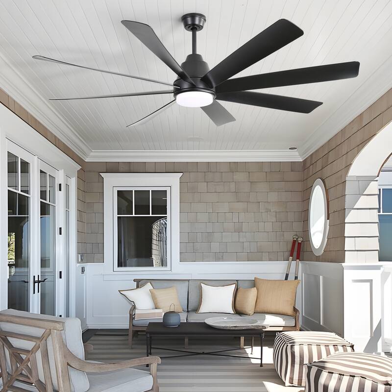 Sofucor 66/72"Smart Ceiling Fans with Lights,Indoor/Outdoor with Light and Remote,Compatible with Alexa/Google/App