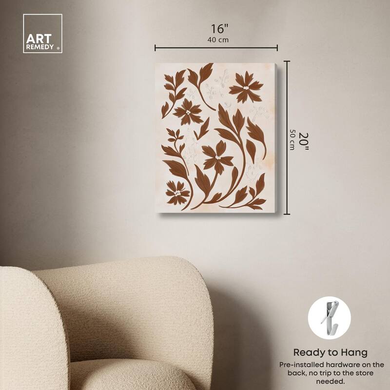 Sepia Sepal II Canvas by Art Remedy, Gallery Wrapped