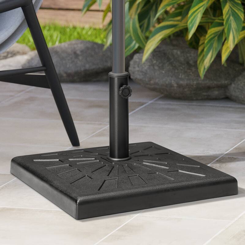 43 LBS Resin Square Base Stand for Outdoor Patio Market Table Umbrella