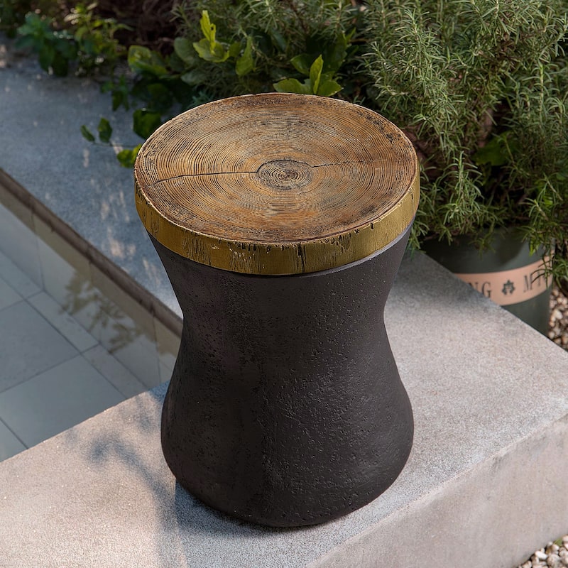 COSIEST Faux-Wood Top Side Table