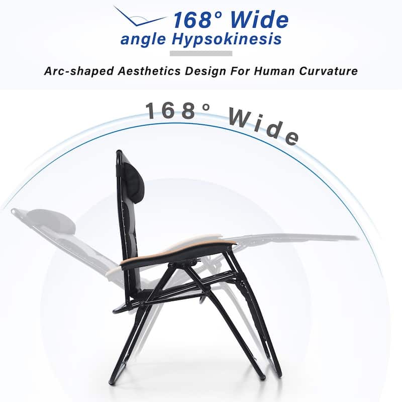 Padded Zero Gravity Chair Oversize Lounge Chair with Free Cup Holder