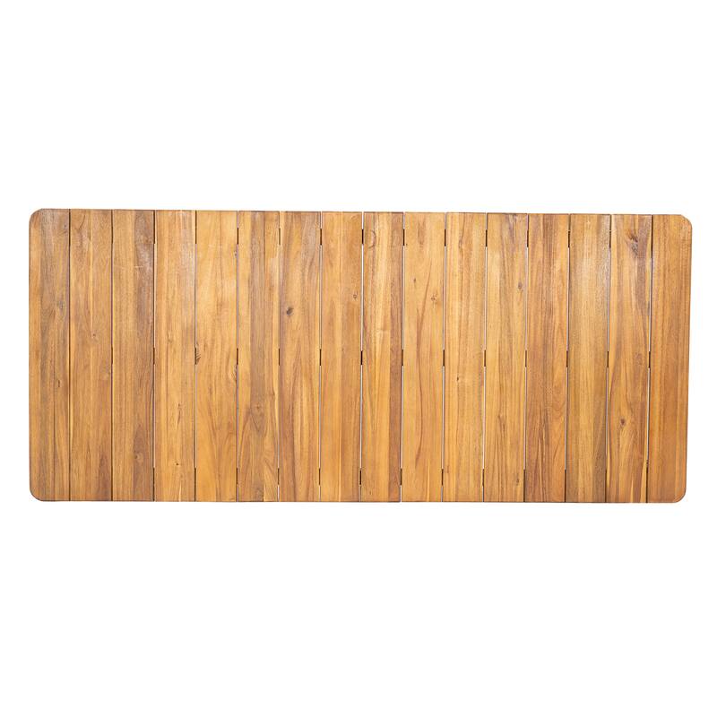 Christopher Knight Home - Modern Outdoor Solid Acacia Wood Dining Table with Rectangular Top