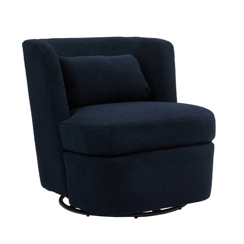2Set 360°Swivel Barrel Chair with Cushion