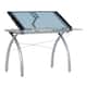 Studio Designs Futura Glass Top Drafting Table with Folding Shelf - On ...