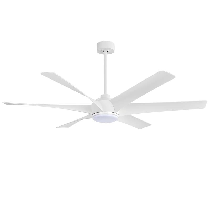 65-in Indoor Large LED Ceiling Fan with Light Remote (6-Blade)