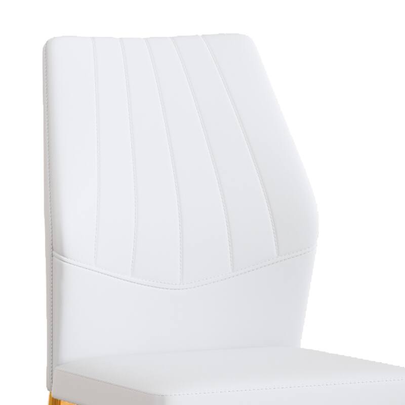 Set of 4 Dining Chairs, 37 inches High: Ergonomic PU Backrest, Combines Comfort and Style.