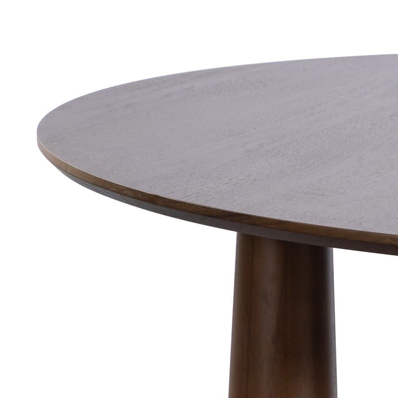 45" Round Dining Table Kitchen Table for 4 with Arc-Shaped Edge Top and 4 Tapered Legs for Living Room Dining Room Coffee Office