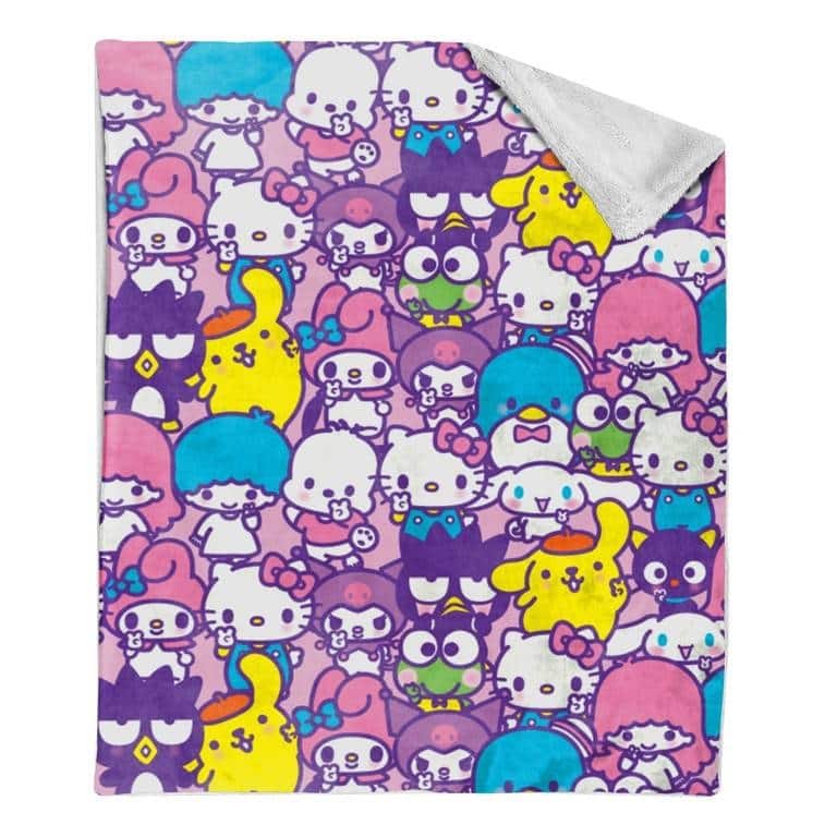 Sanrio Hello Kitty Silk Touch Sherpa Throw Blanket