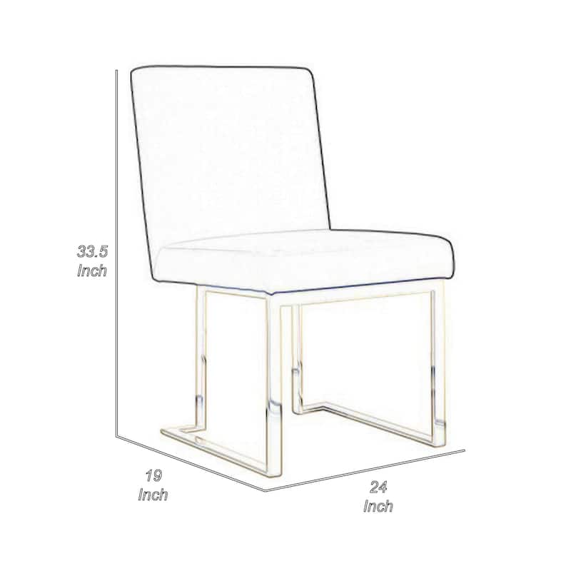 Gold/Navy Blue Velvet Upholstered Metal Frame Dining Chair, Set of 2, Sturdy Dining Chair for Dining Rooms - 17.5