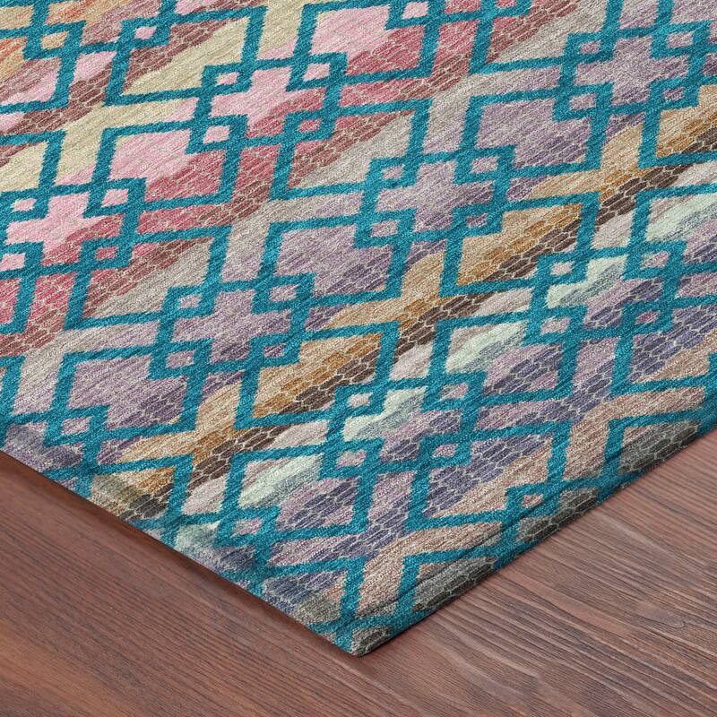 Machine Washable Indoor/ Outdoor Cabo Stripe Chantille Rug