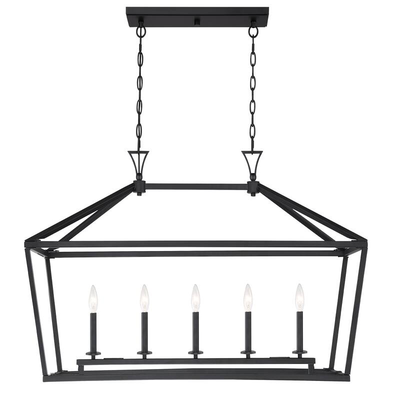 Savoy House 1-424-5 Townsend 5 Light 44" Wide Taper Candle Chandelier - Matte Black