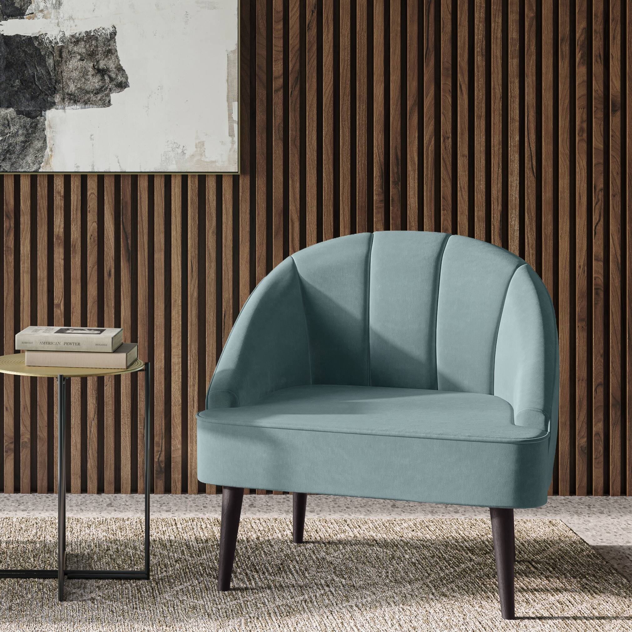 Seafoam velvet sales chair