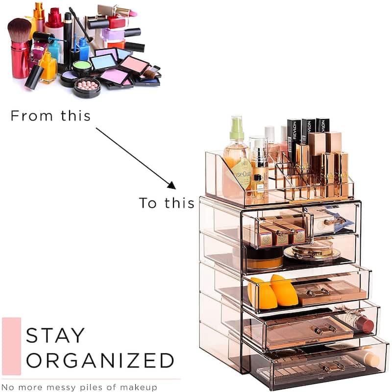 Sorbus Cosmetic Makeup and Jewelry Storage Case Display - Spacious Design - Vanity and Countertop (4 Large, 2 Small Drawers)