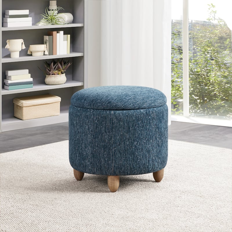 Lyra Storage Ottoman with Medium Oak Legs