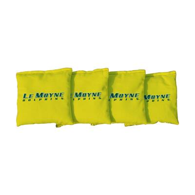 Le Moyne Dolphins Yellow Cornhole Bags