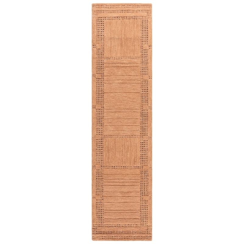 SAFAVIEH Handmade Harvest Rasa Wool Rug - 2'3" x 9' Runner - Rust