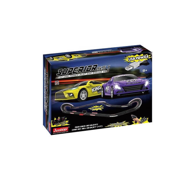JOYSWAY Superior 551 USB Power Slot Car Racing set. Opens flyout.