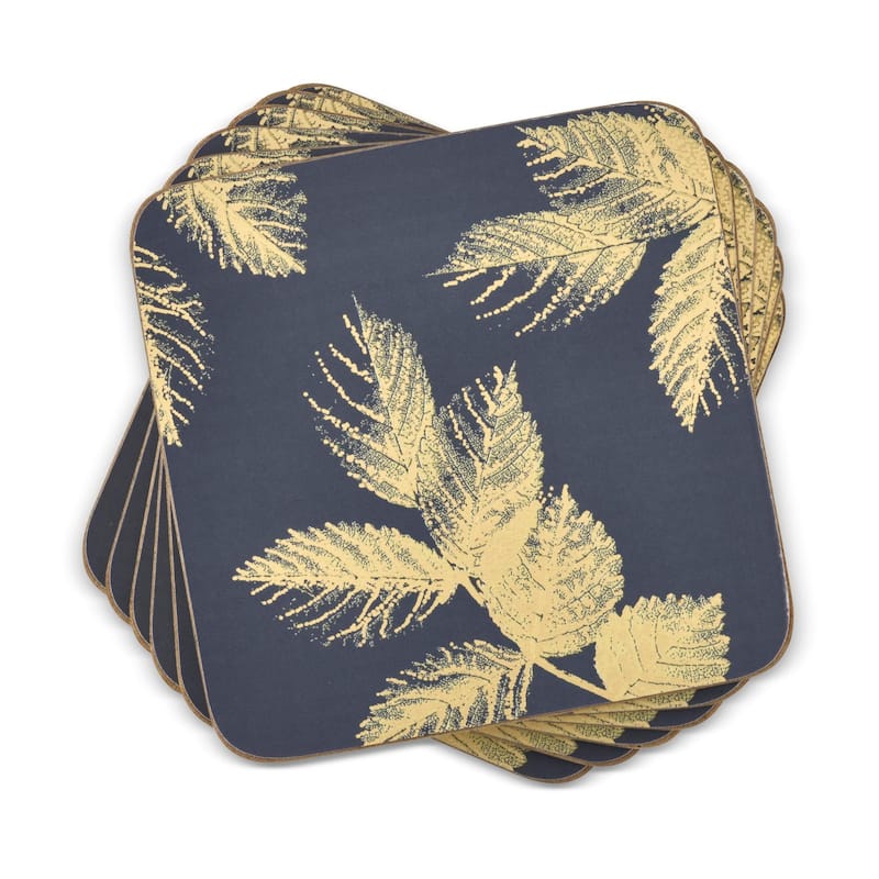Pimpernel Set of 6 Sara Miller London Etched Leaves Coasters