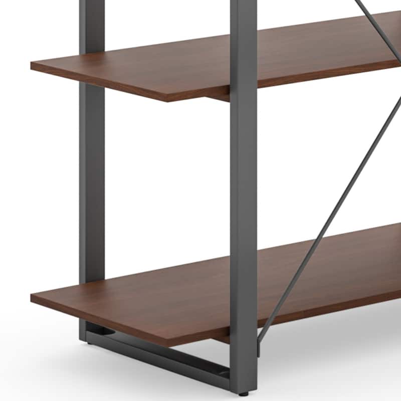 Homestyles Merge Brown Wood Three-Shelf Bookcase - 36' x 15' x 35'