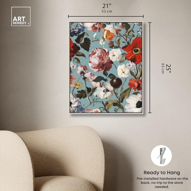 Floral Tapestry I Canvas by Art Remedy