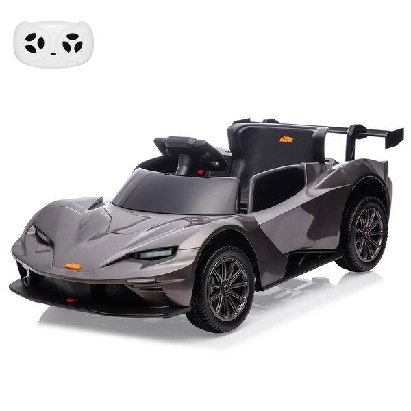 slide 2 of 21, Ride on Sports Car, 12V 7AH Battery Powered Electric Ride on Car with Remote Control Grey
