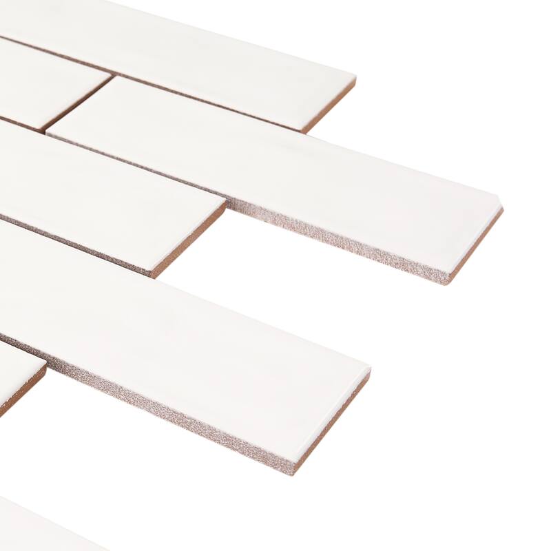 Forio 2" x 6" Brick Glossy Porcelain Mosaic Tile