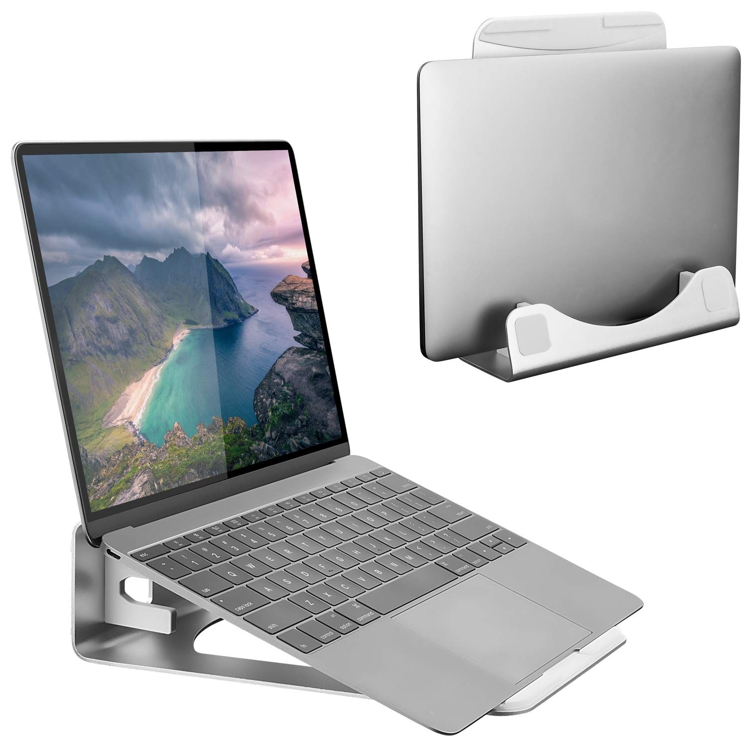 Shop Mount It Vertical Laptop Stand Space Saving Tilted Aluminum