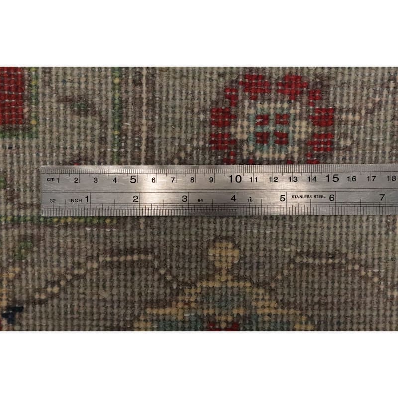 Hand Knotted Oriental 100% Wool Carpet Traditional Floral Greys & Charcoal Kazak Area Rug - 10' 3'' X 8' 0''
