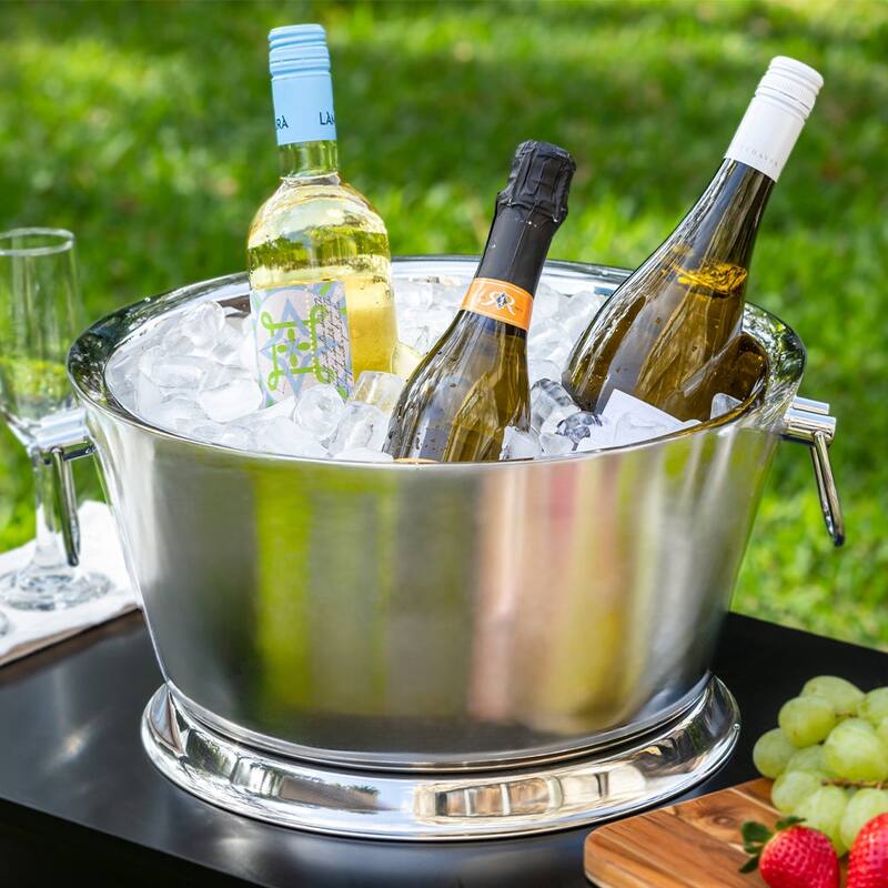 Sol Living Stainless Steel Beverage Tub for Parties Ice Bucket