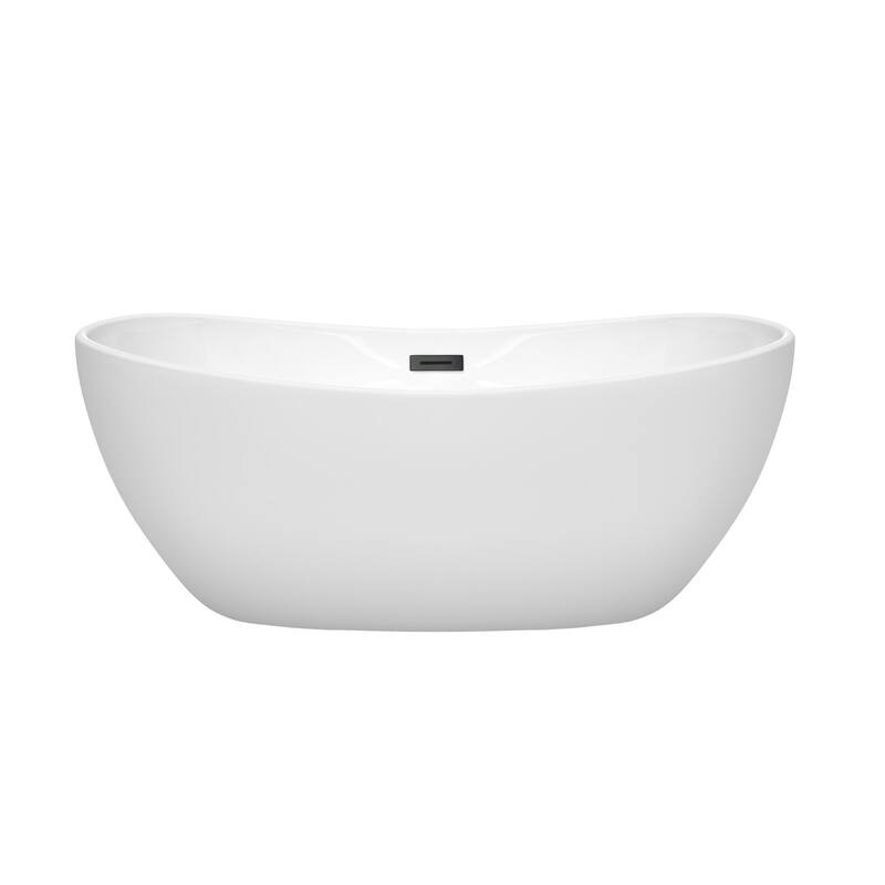 Wyndham Collection Rebecca 60" Free Standing Acrylic Soaking Tub with