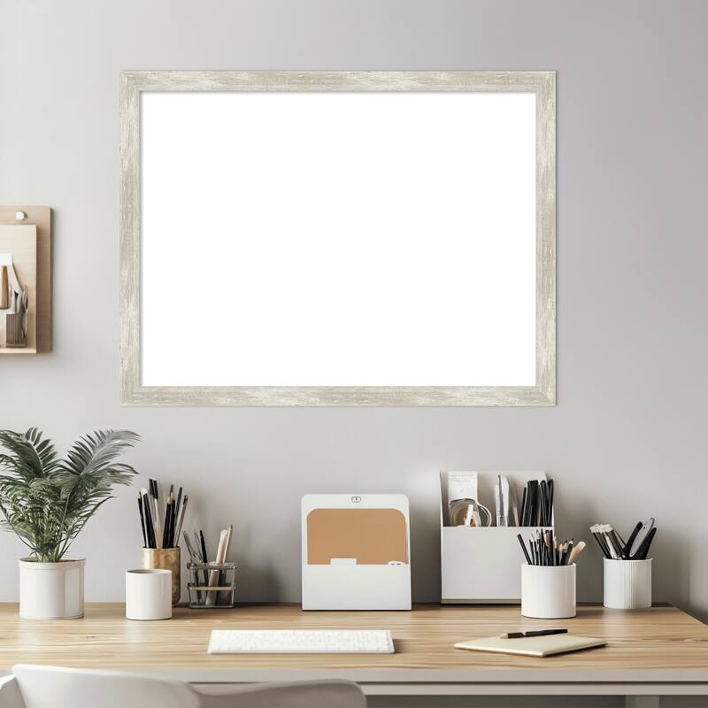 Amanti Art Crackled Metallic Narrow Framed Dry Erase Magnetic Board