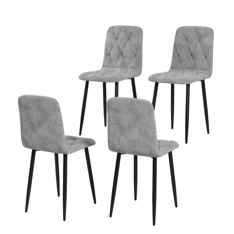 Modern Velvet Dining Chairs Set of 4 with Sturdy Metal Legs and Ergonomic Design