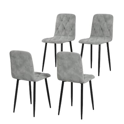 Modern Velvet Dining Chairs Set of 4 with Sturdy Metal Legs and Ergonomic Design