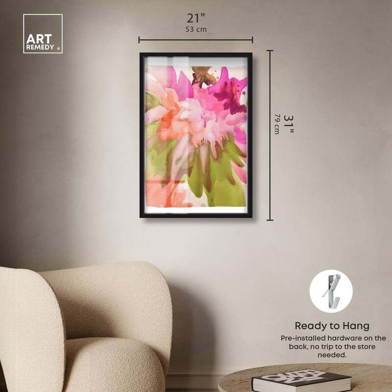 Vibrant Fluidity Floral IV Shadowbox by Art Remedy