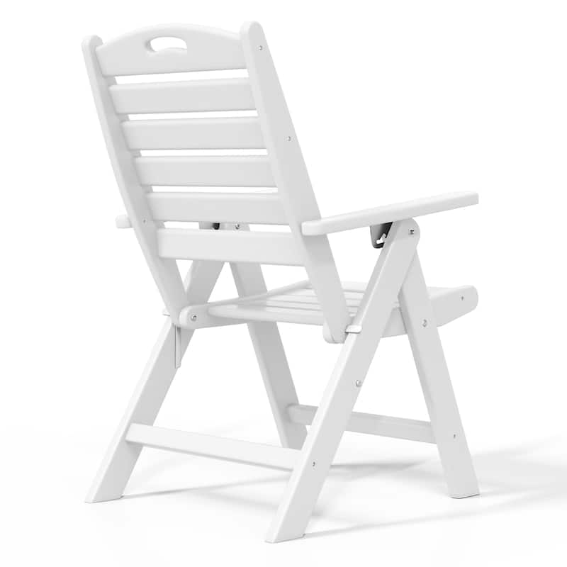 Laguna 5-Piece Square Table Folding Highback Chair Dining Set