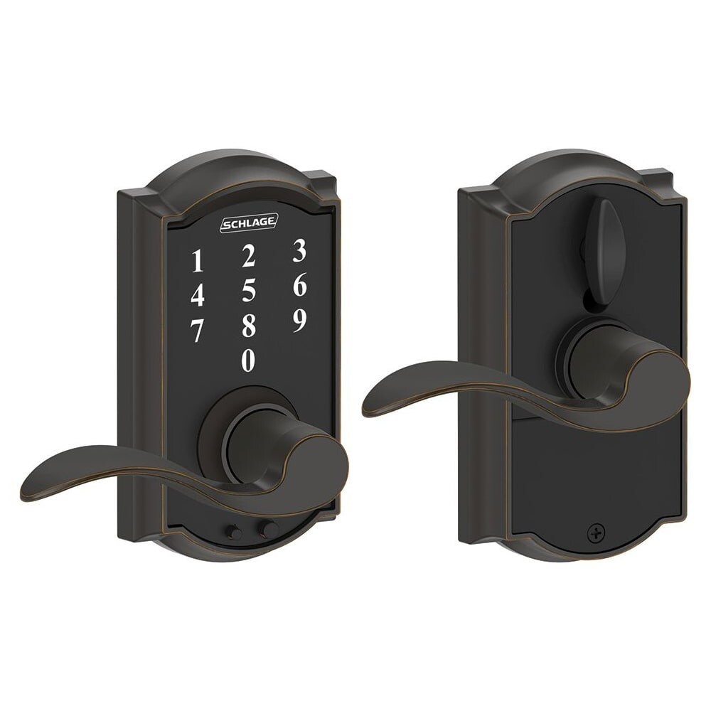 Shop Schlage Fe695 Cam Acc Rf Camelot Touch Entry Door Lever Set With Accent Lever Manufacturer Refurbished Overstock 17825411