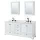 Option White / White Carrara Marble Top / Matte Black