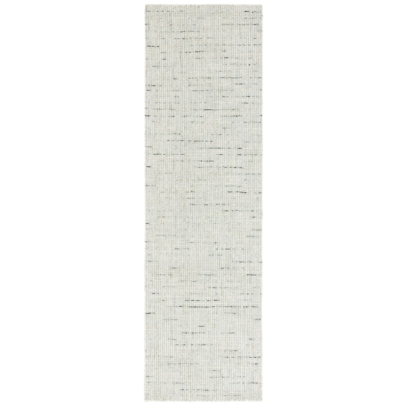 SAFAVIEH Handmade Abstract Lottie Modern Wool Rug - 2'3" x 8' Runner - Sage/Ivory - Runner